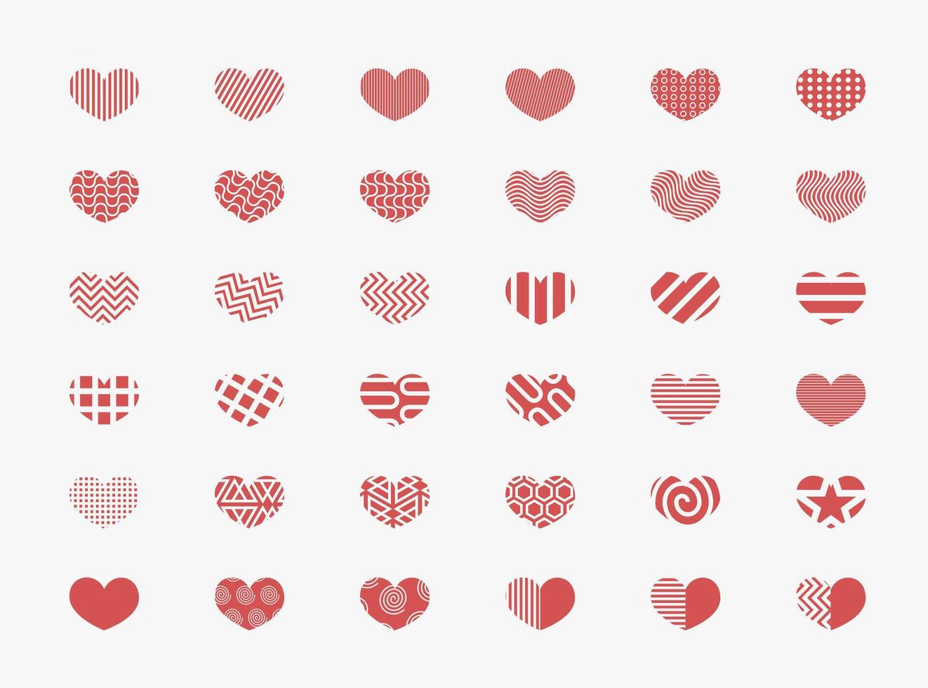 Love with different motif set collection vector