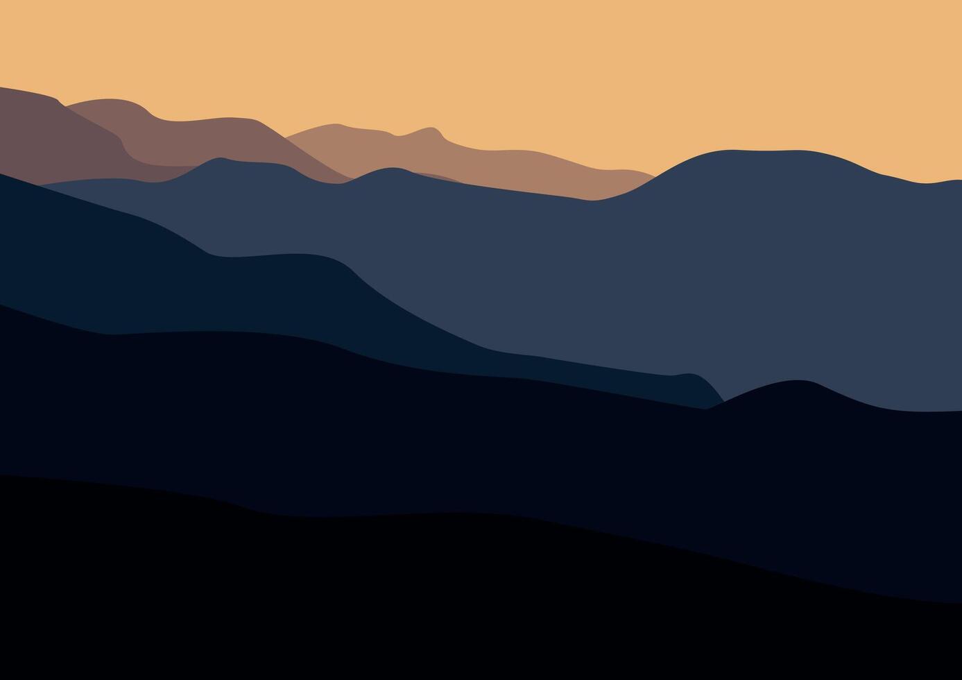 mountains and hill panorama illustration. vector