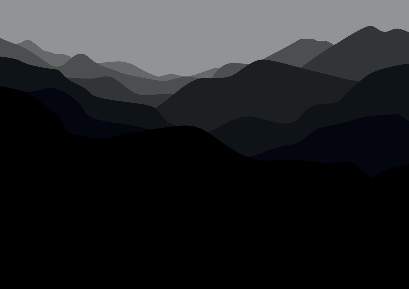 mountains and hill panorama illustration. vector