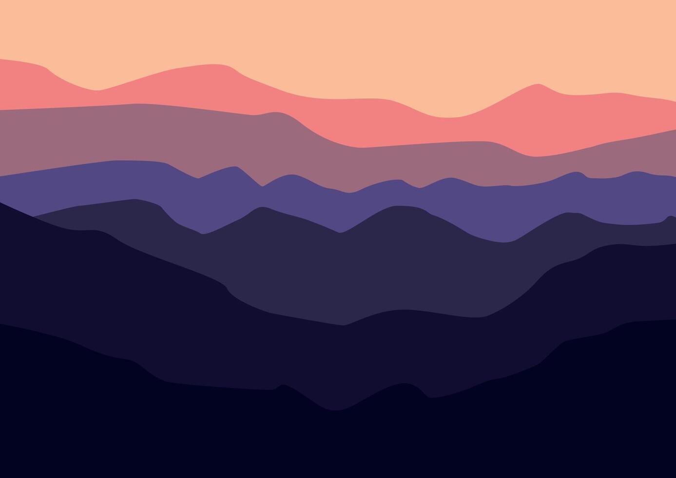 mountains and hill panorama illustration. vector