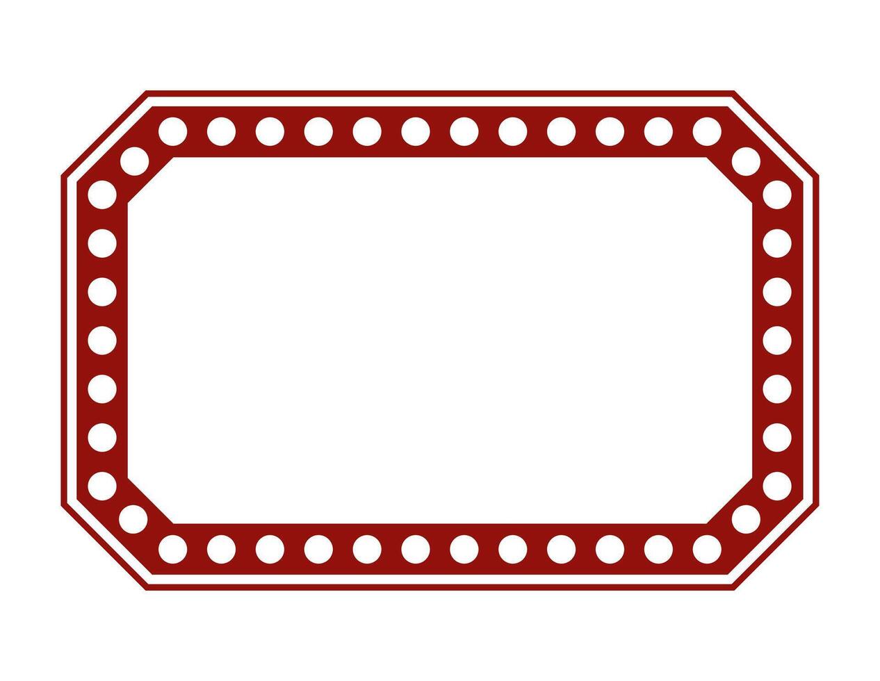 Retro Cinema Light Bulb Frame Vintage Border vector