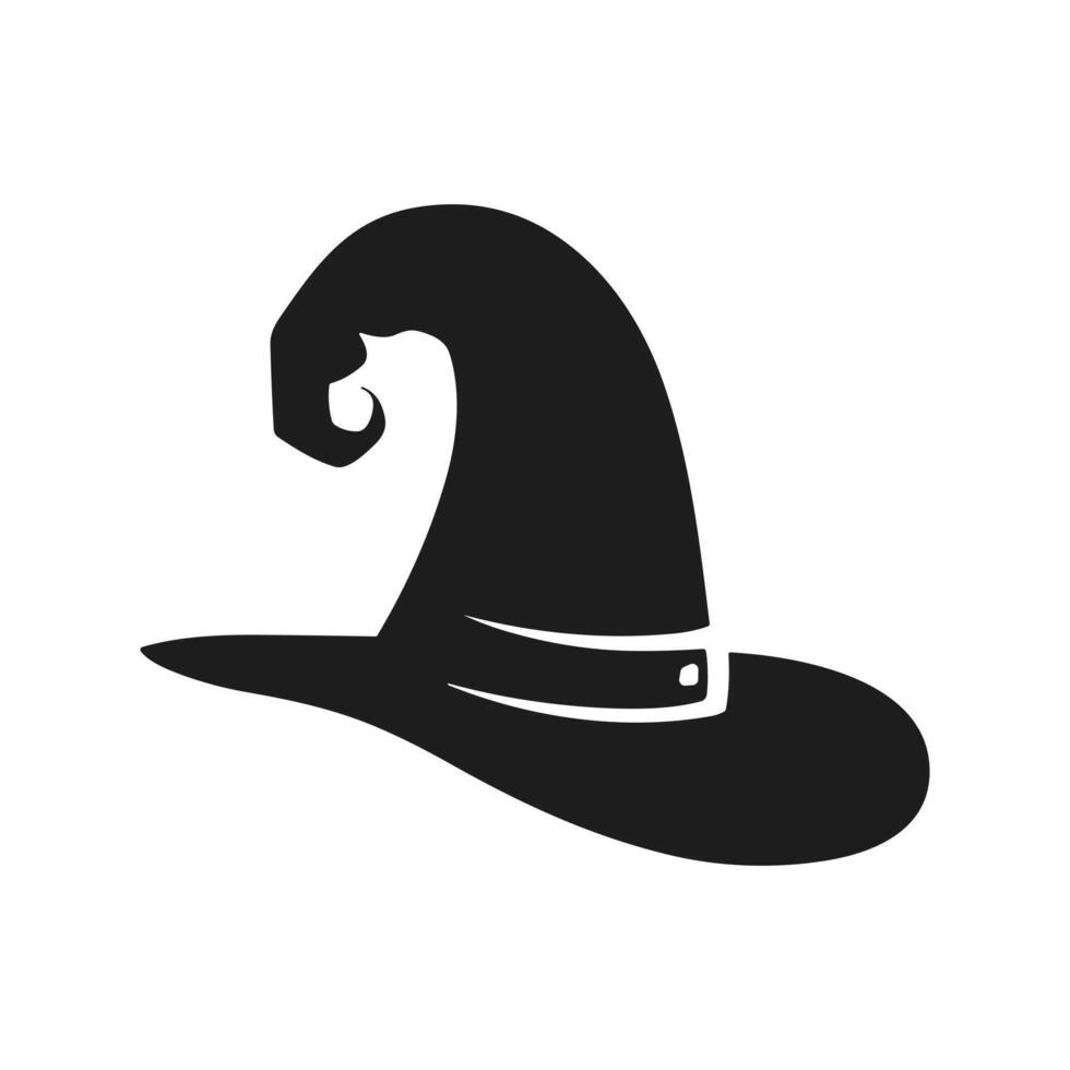 A Halloween witch hat silhouette vector