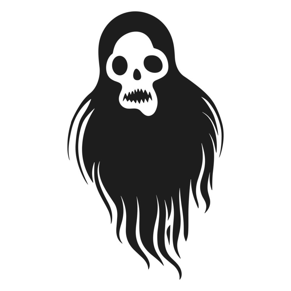 A Halloween ghost silhouette vector