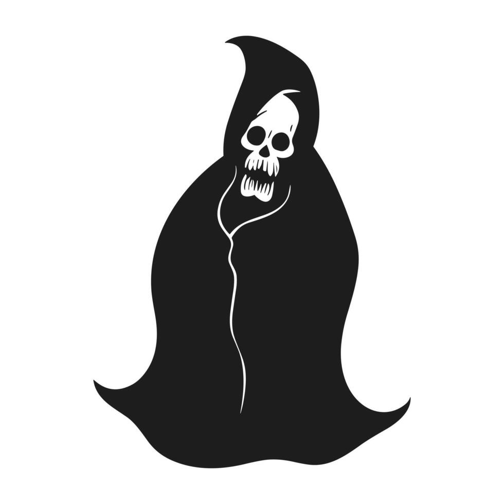 A Halloween ghost silhouette vector