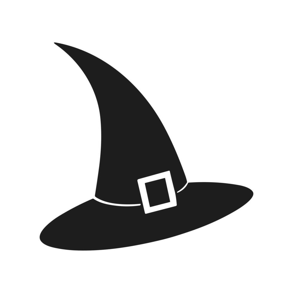 A Halloween witch hat silhouette vector