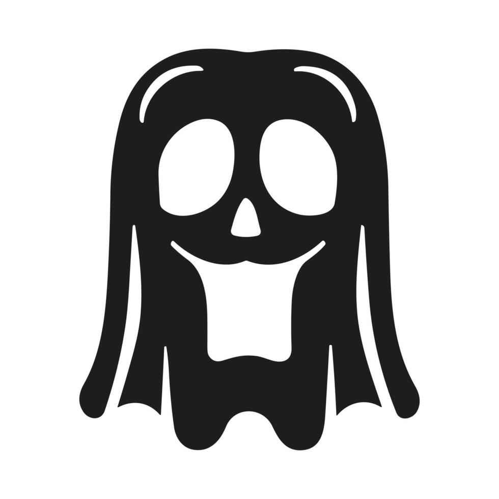 A Halloween ghost silhouette vector