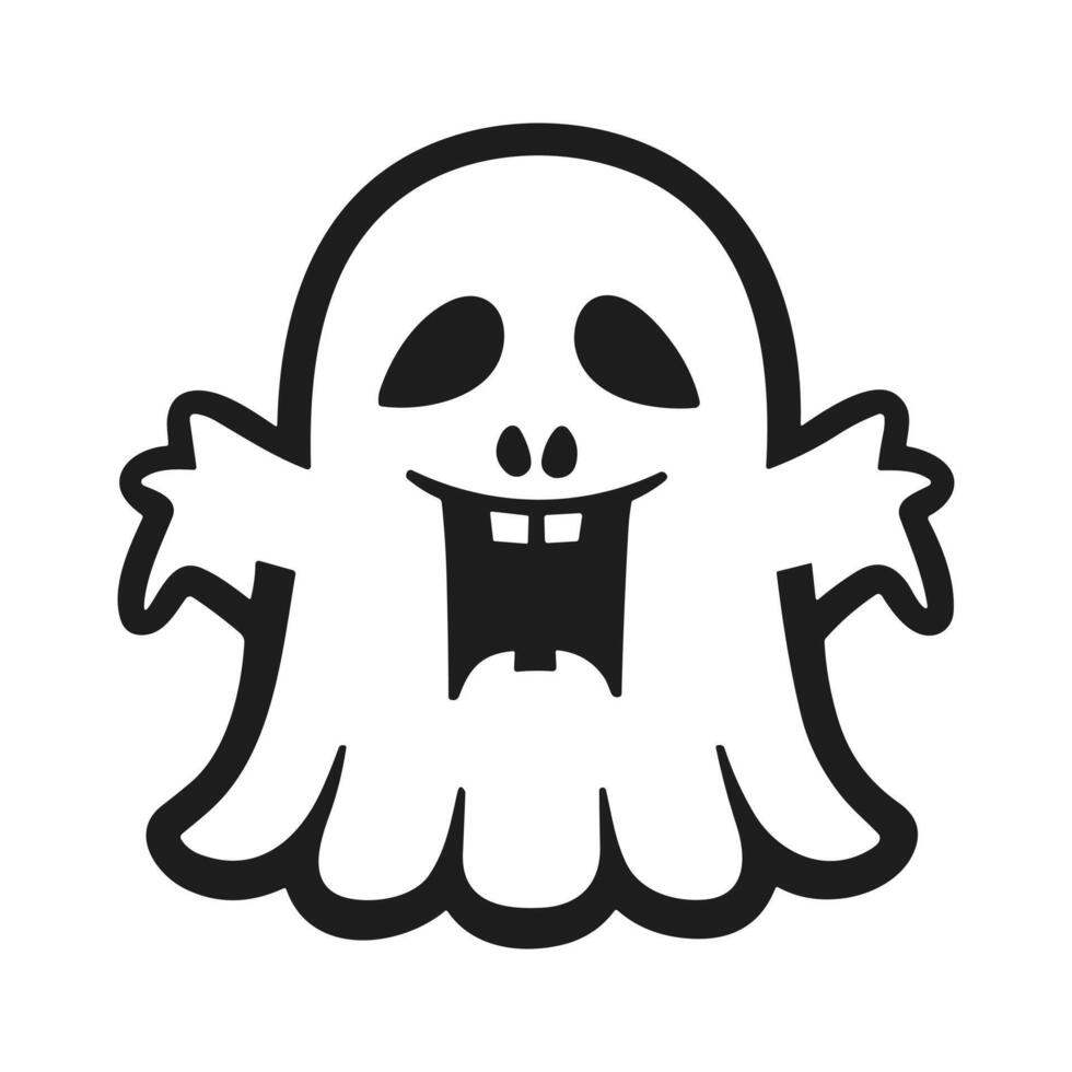 A Halloween ghost silhouette vector