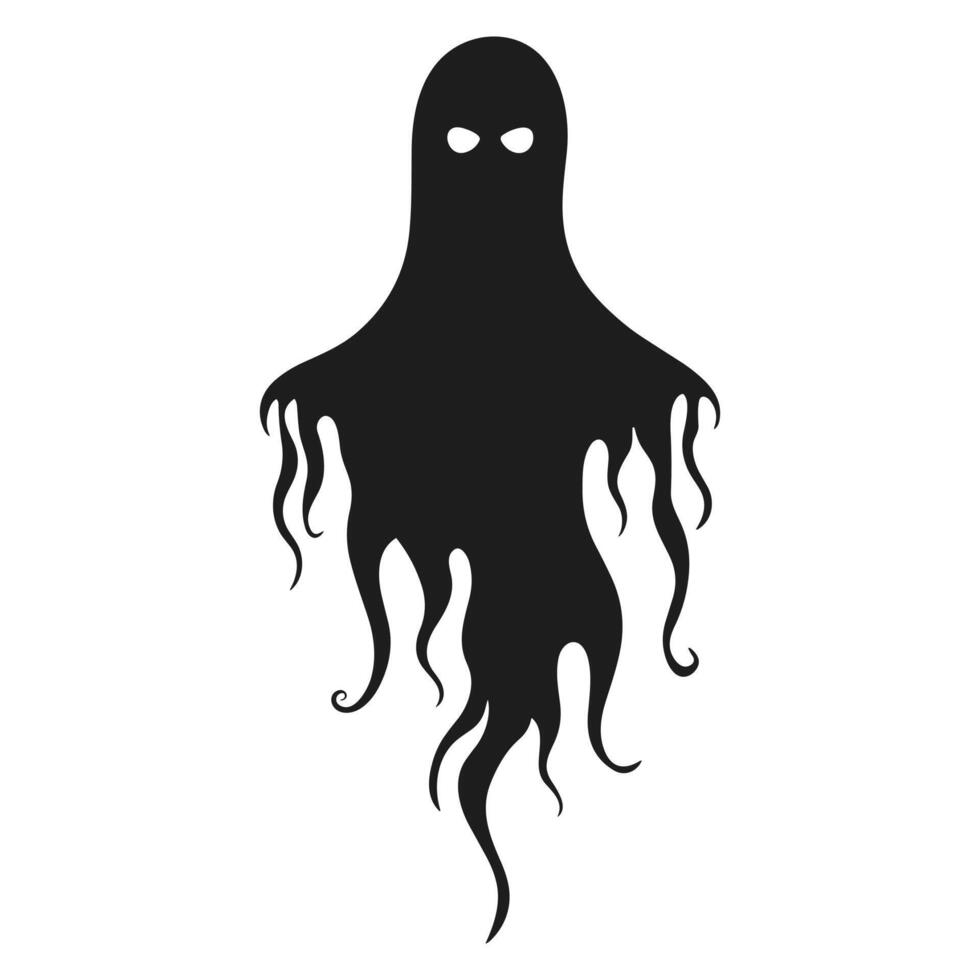A Halloween ghost silhouette vector