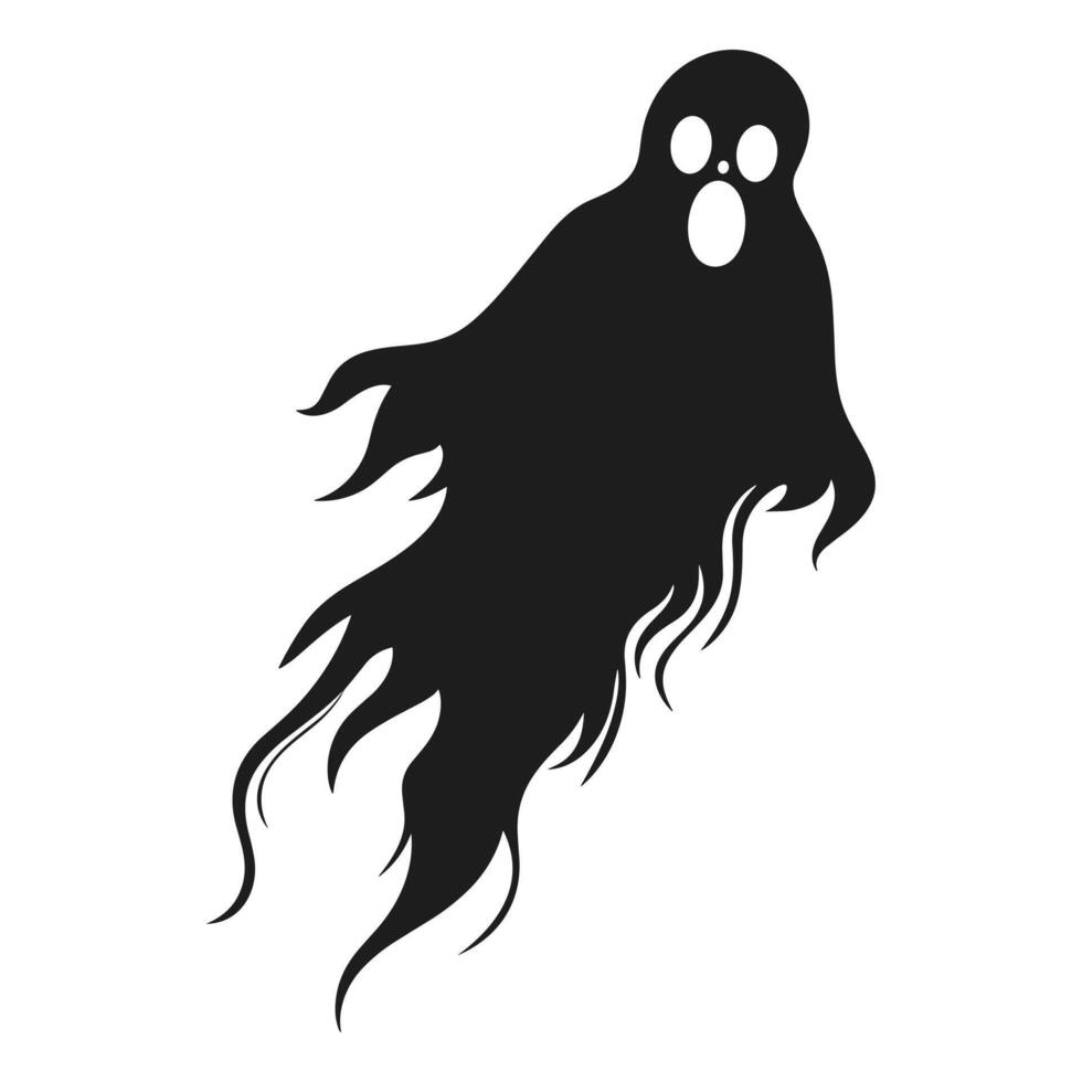 A Halloween ghost silhouette vector