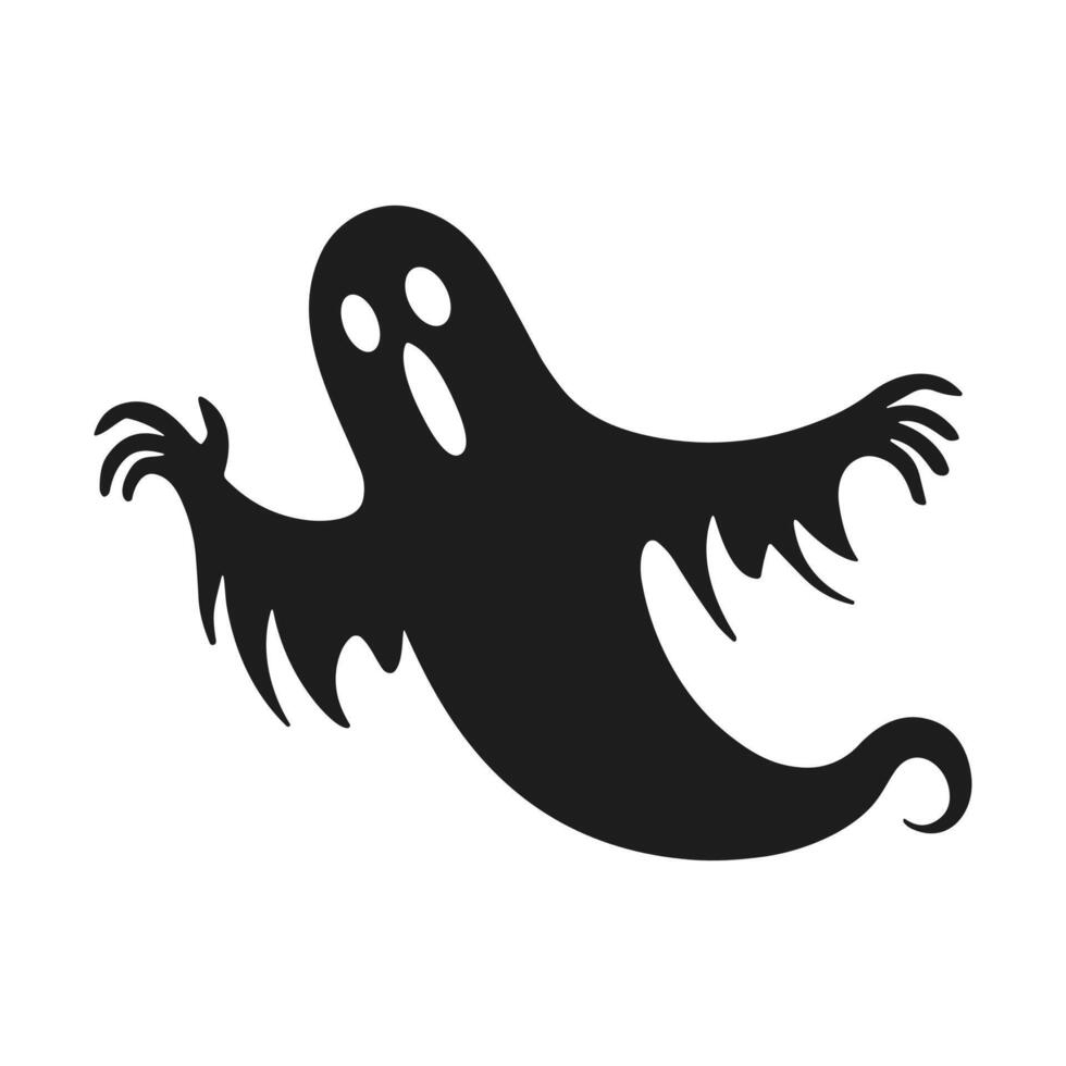 A Halloween ghost silhouette vector