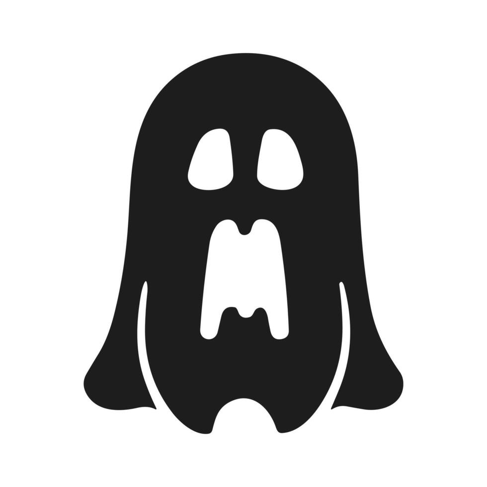 A Halloween ghost silhouette vector