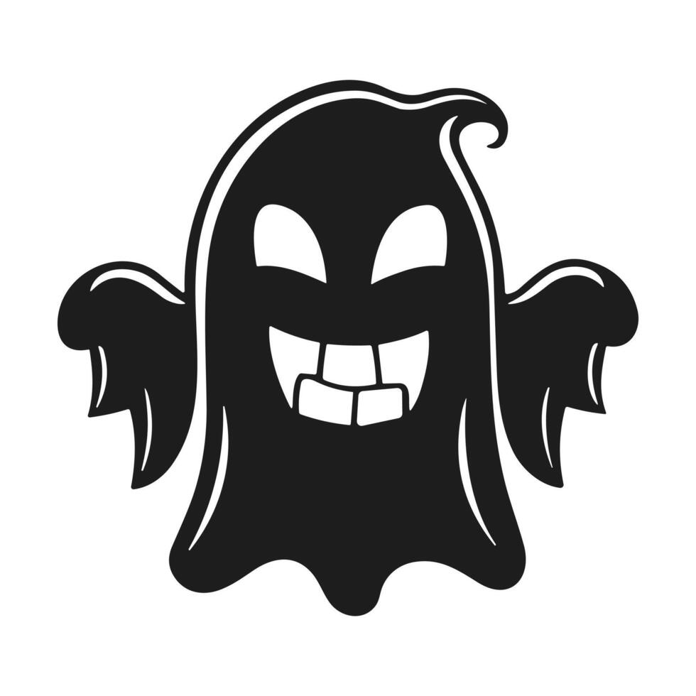 A Halloween ghost silhouette vector