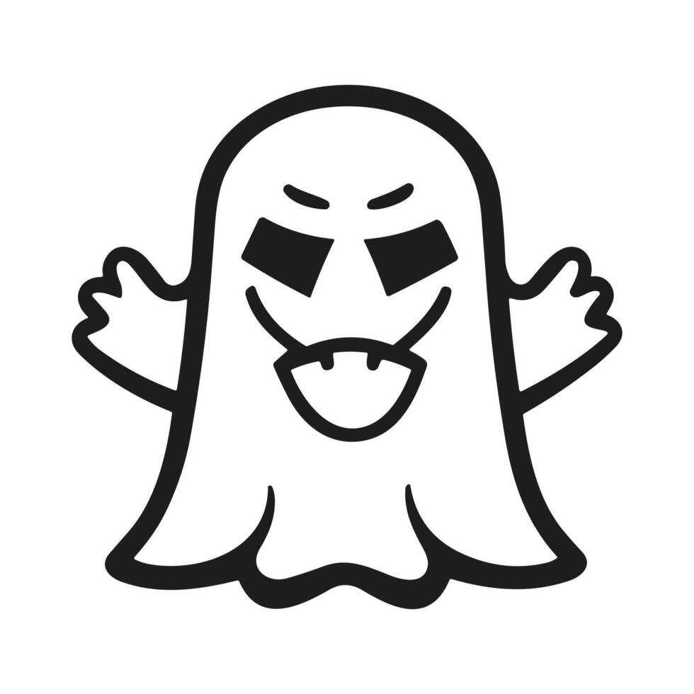 A Halloween ghost silhouette vector