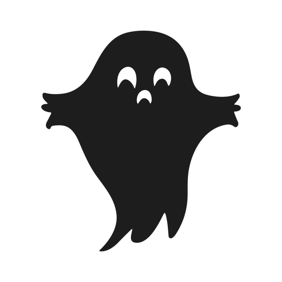 A Halloween ghost silhouette vector