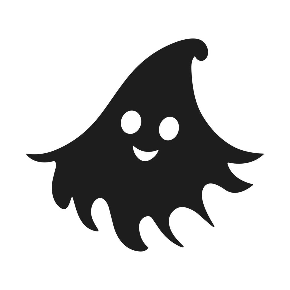 A Halloween ghost silhouette vector