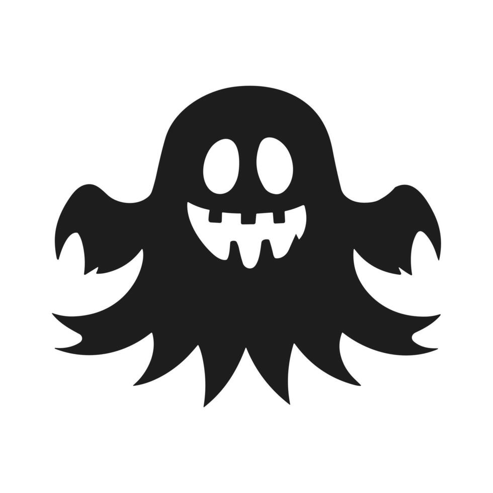 A Halloween ghost silhouette vector