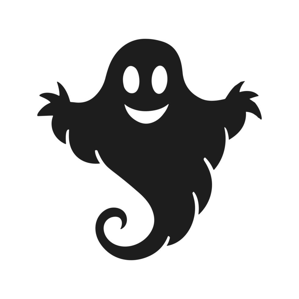 A Halloween ghost silhouette vector