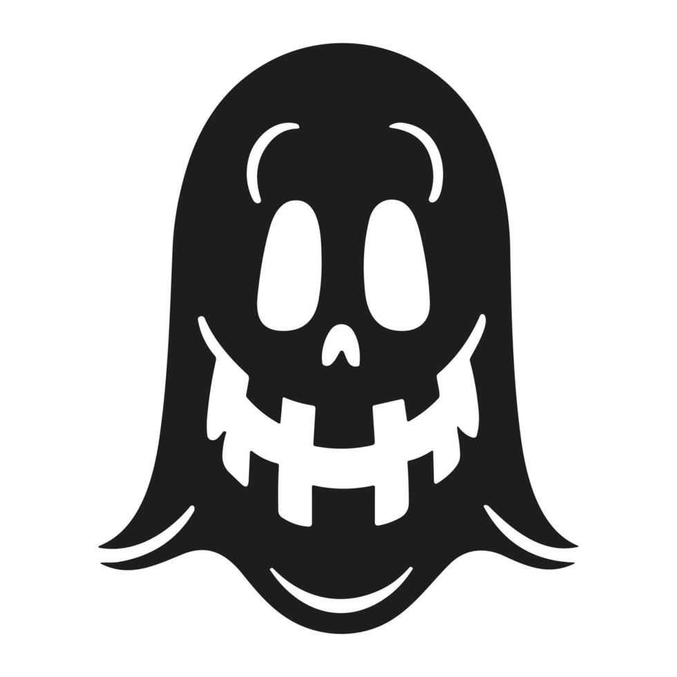 A Halloween ghost silhouette vector