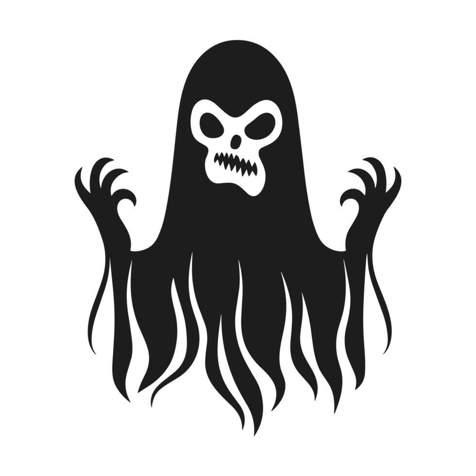 A Halloween ghost silhouette vector