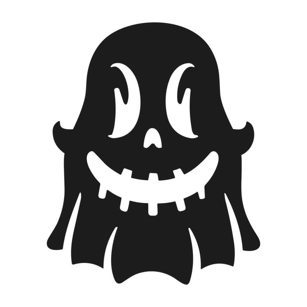 A Halloween ghost silhouette vector