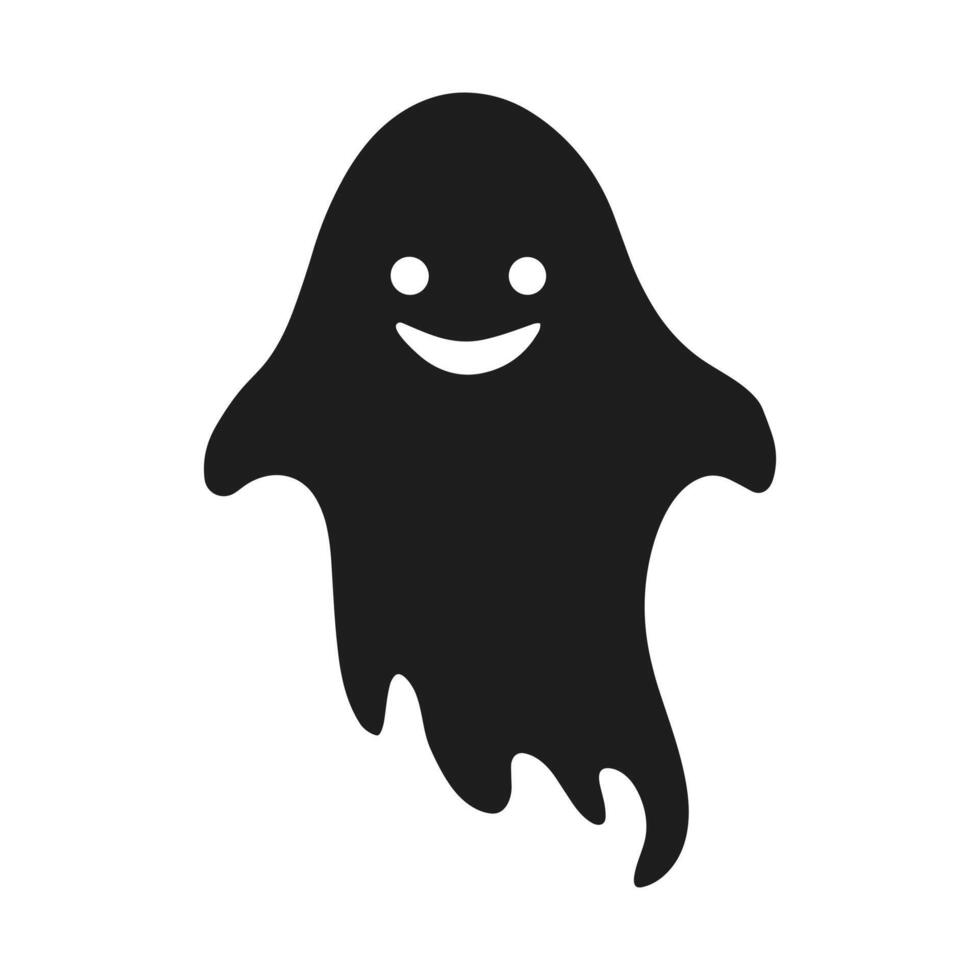 A Halloween ghost silhouette vector