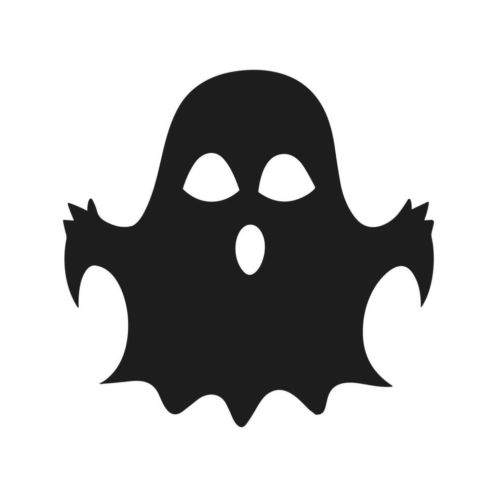 A Halloween ghost silhouette vector