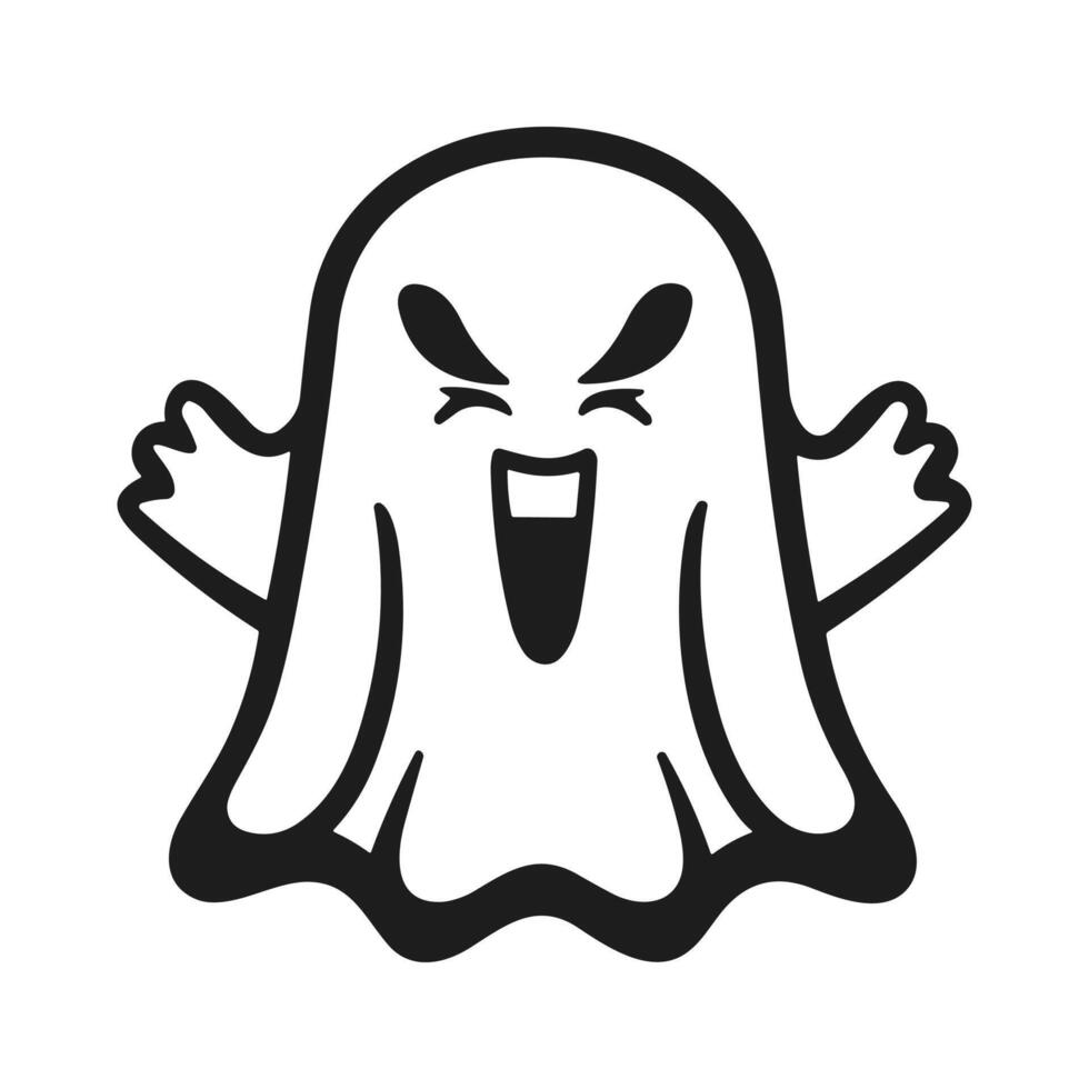 A Halloween ghost silhouette vector