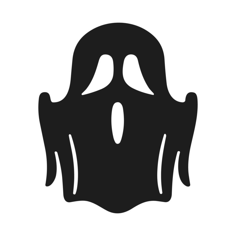 A Halloween ghost silhouette vector