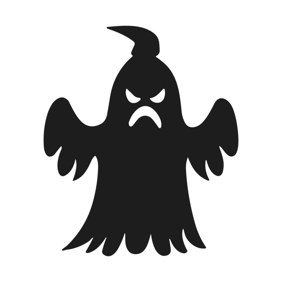 A Halloween ghost silhouette vector