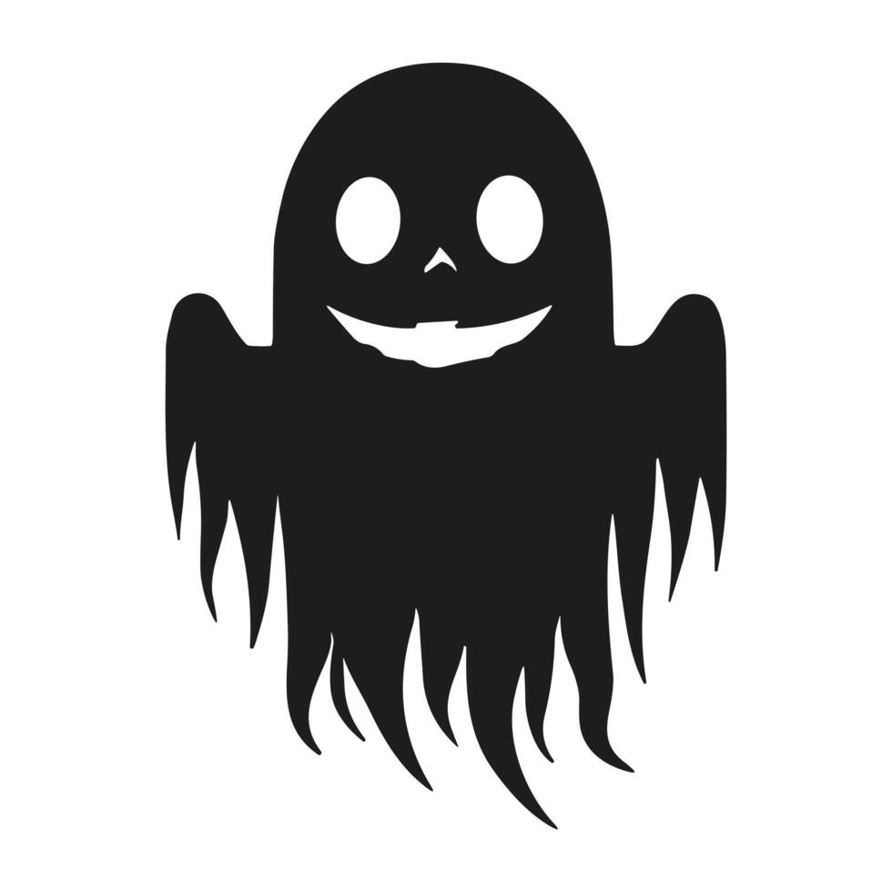 A Halloween ghost silhouette vector
