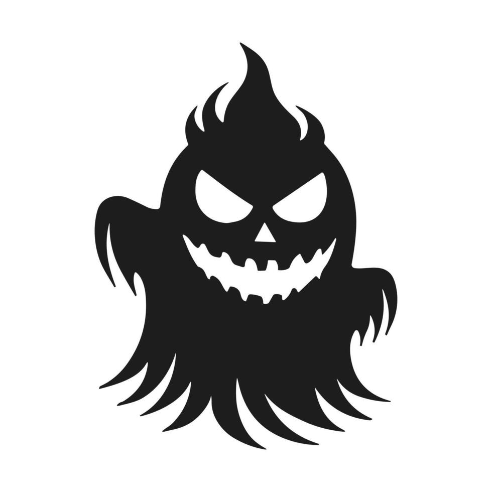 A Halloween ghost silhouette vector