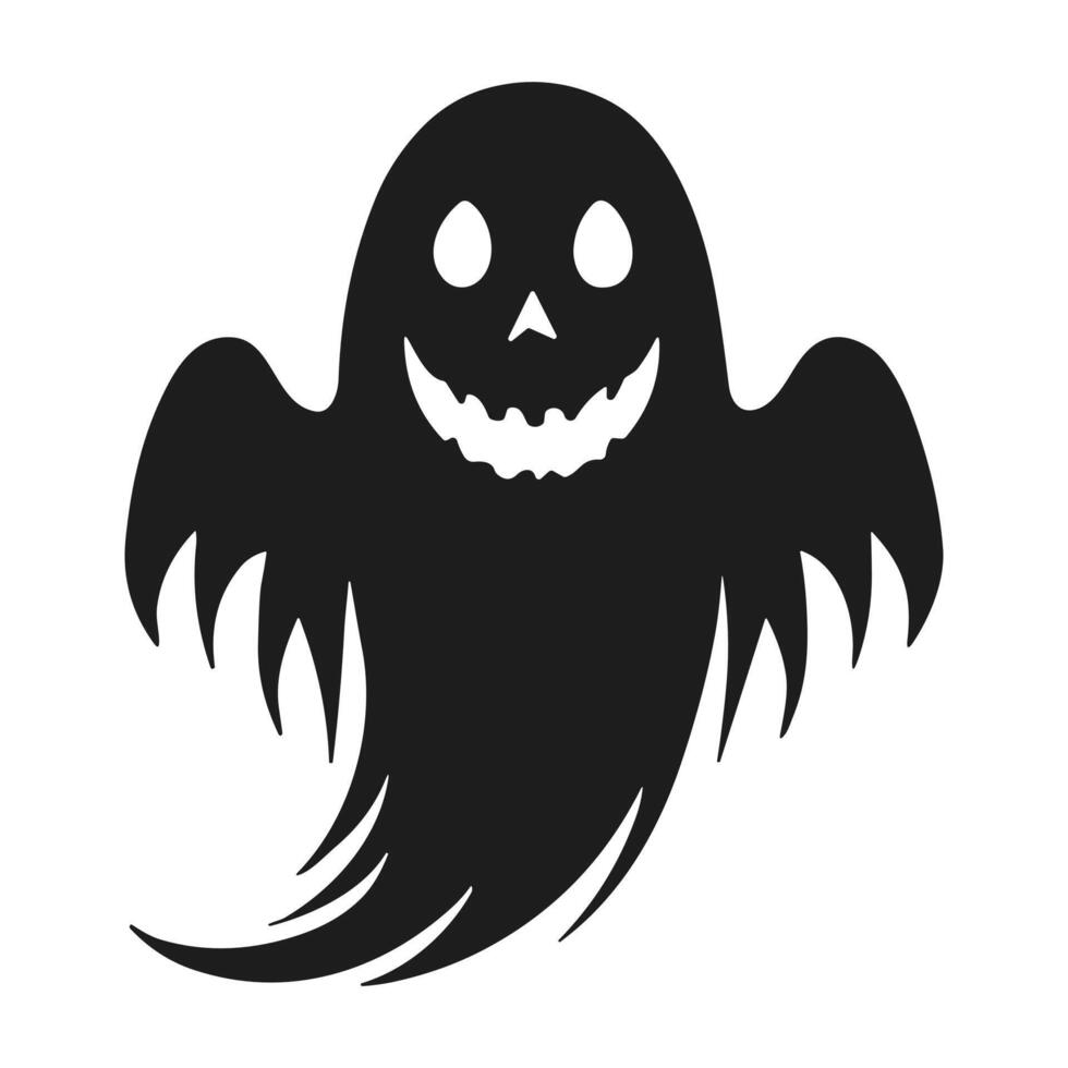 A Halloween ghost silhouette vector