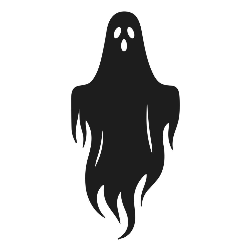 A Halloween ghost silhouette vector