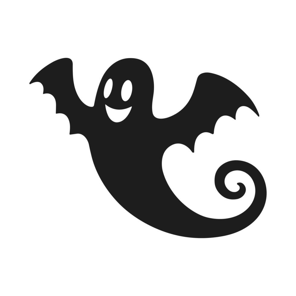 A Halloween ghost silhouette vector