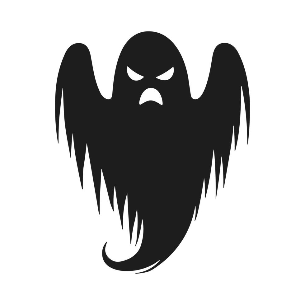 A Halloween ghost silhouette vector