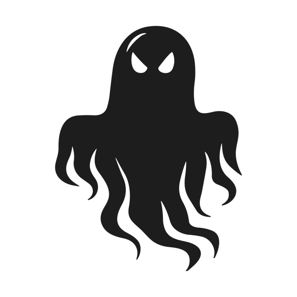 A Halloween ghost silhouette vector