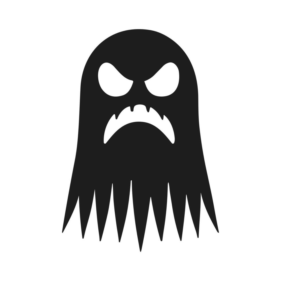 A Halloween ghost silhouette vector