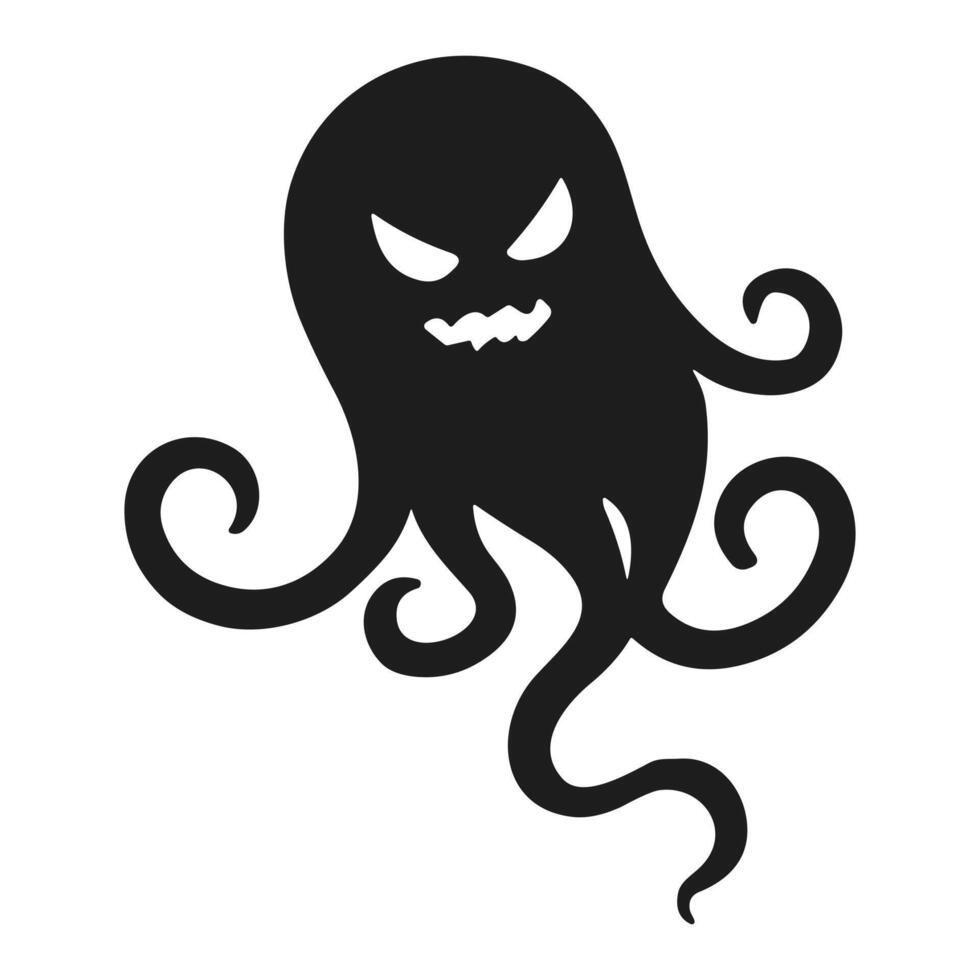 A Halloween ghost silhouette vector