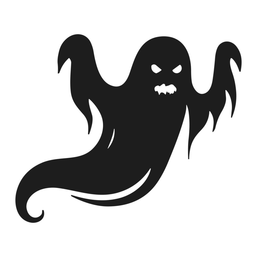 A Halloween ghost silhouette vector