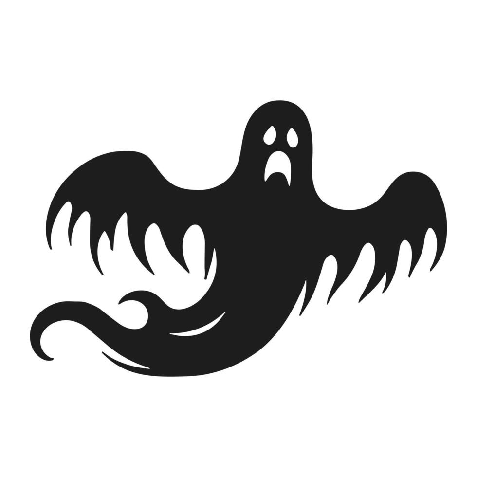 A Halloween ghost silhouette vector