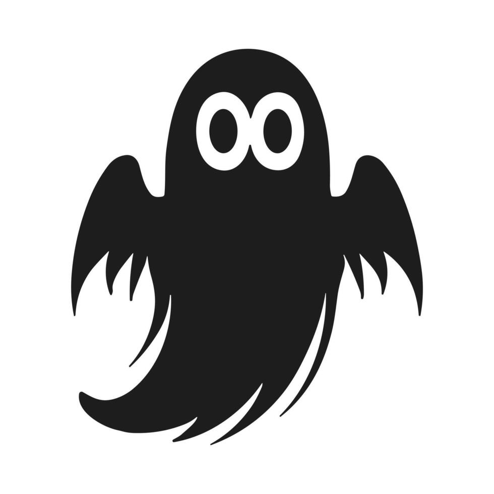 A Halloween ghost silhouette vector