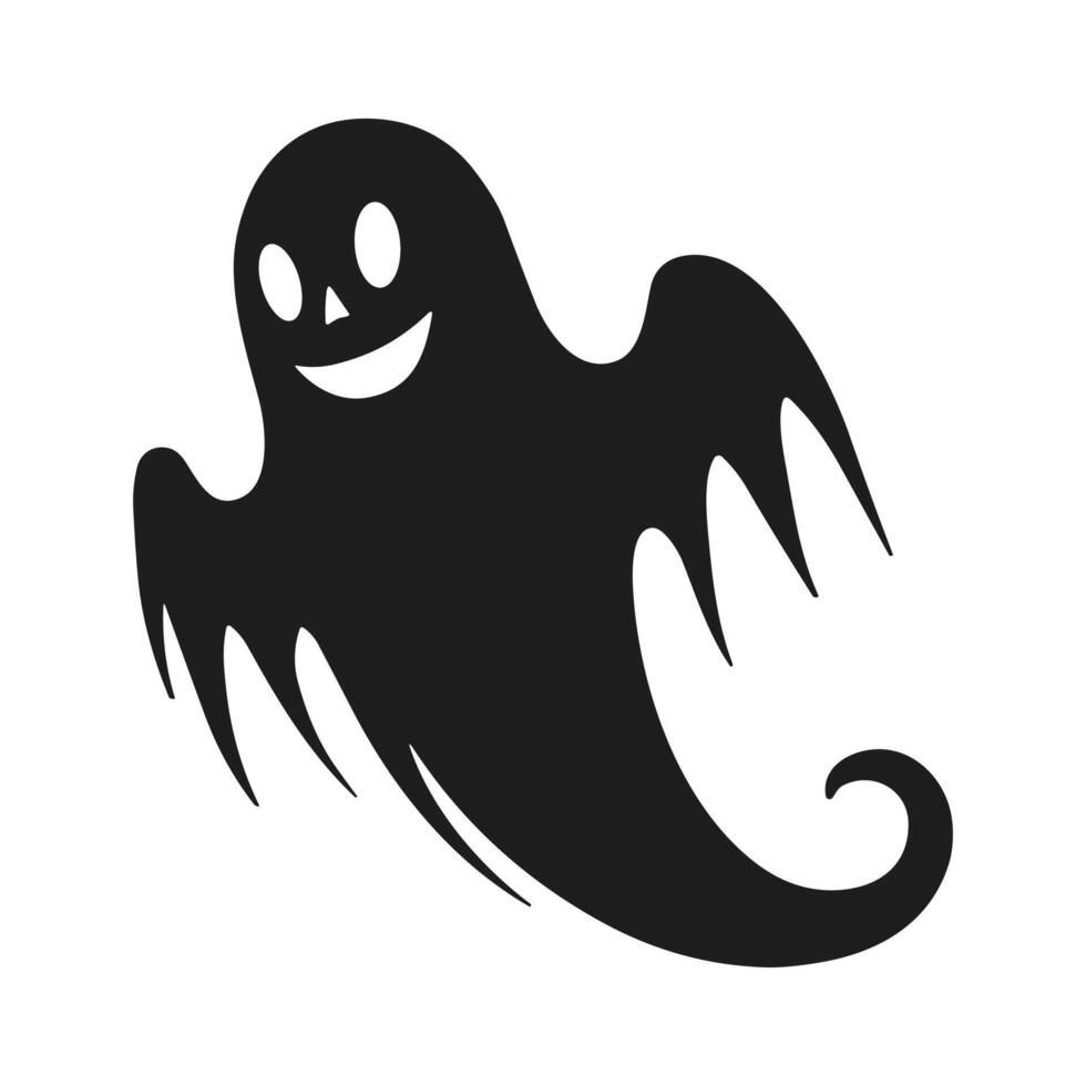 A Halloween ghost silhouette vector