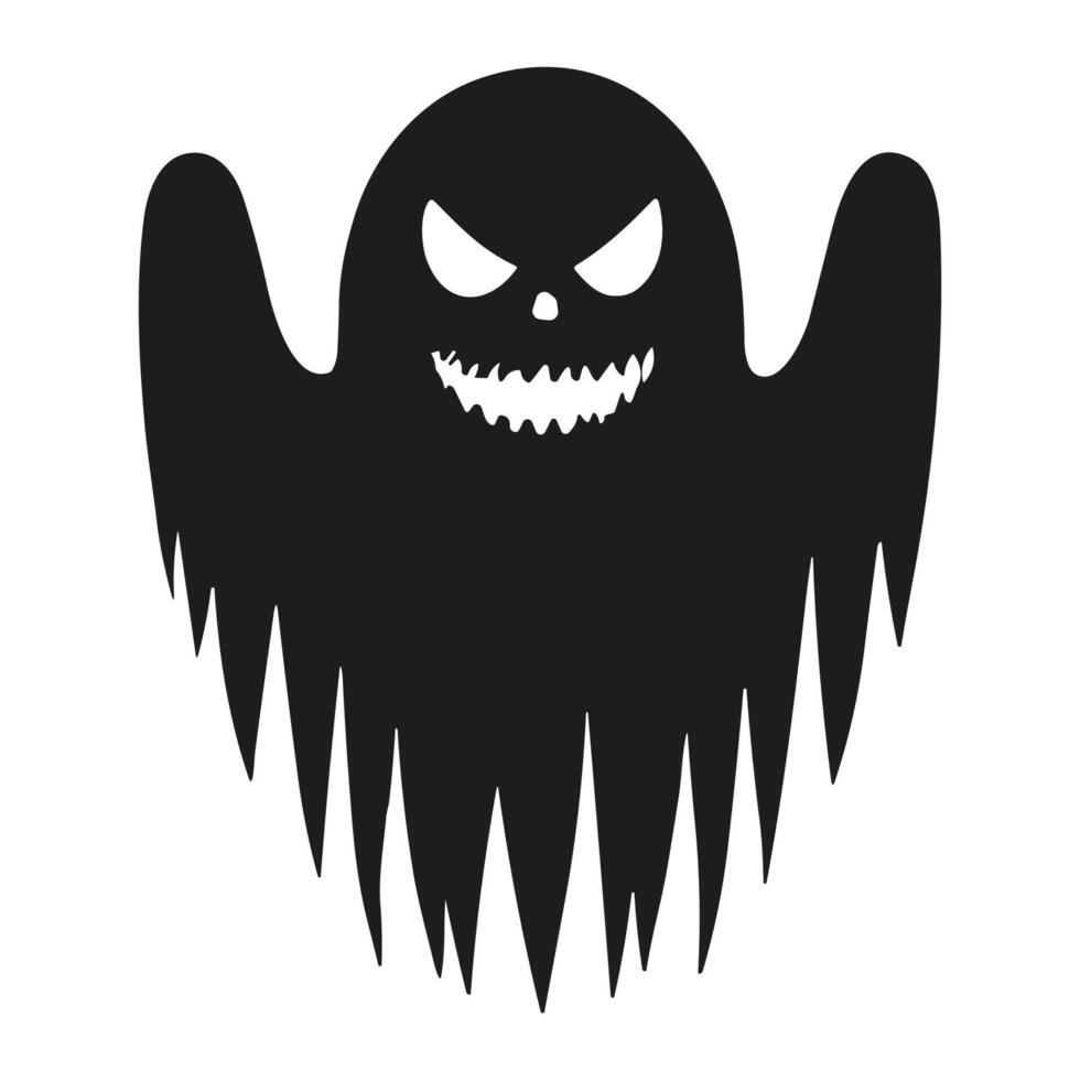 A Halloween ghost silhouette vector