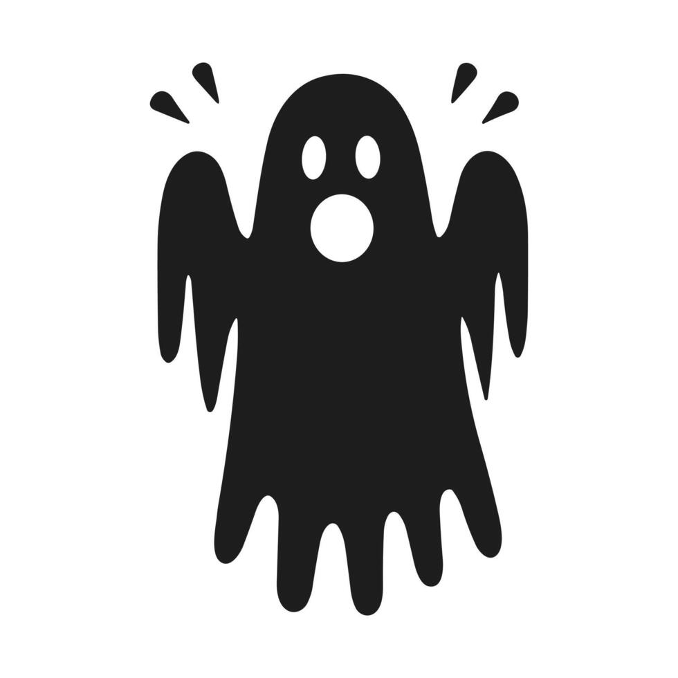 A Halloween ghost silhouette vector