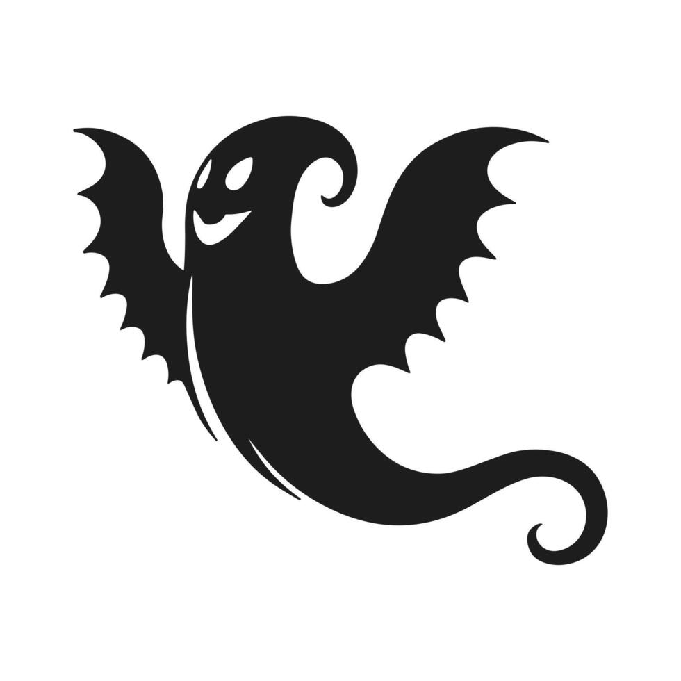 A Halloween ghost silhouette vector