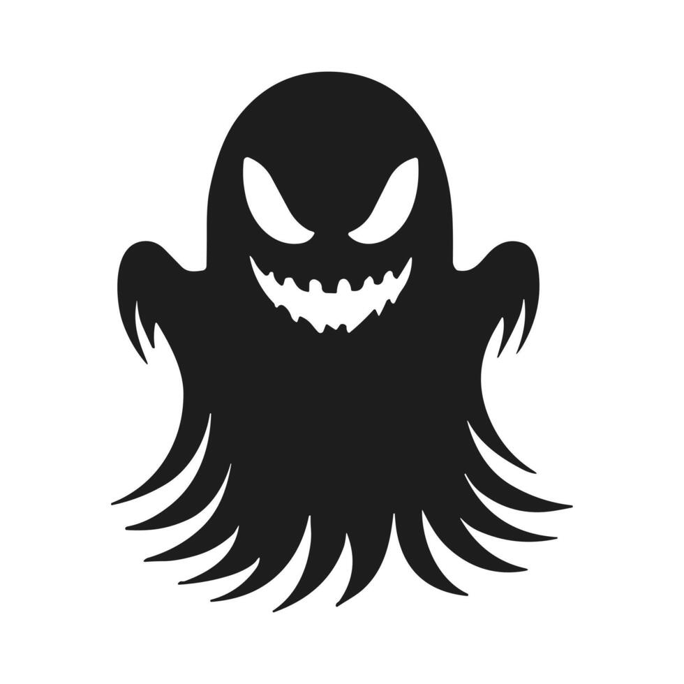 A Halloween ghost silhouette vector