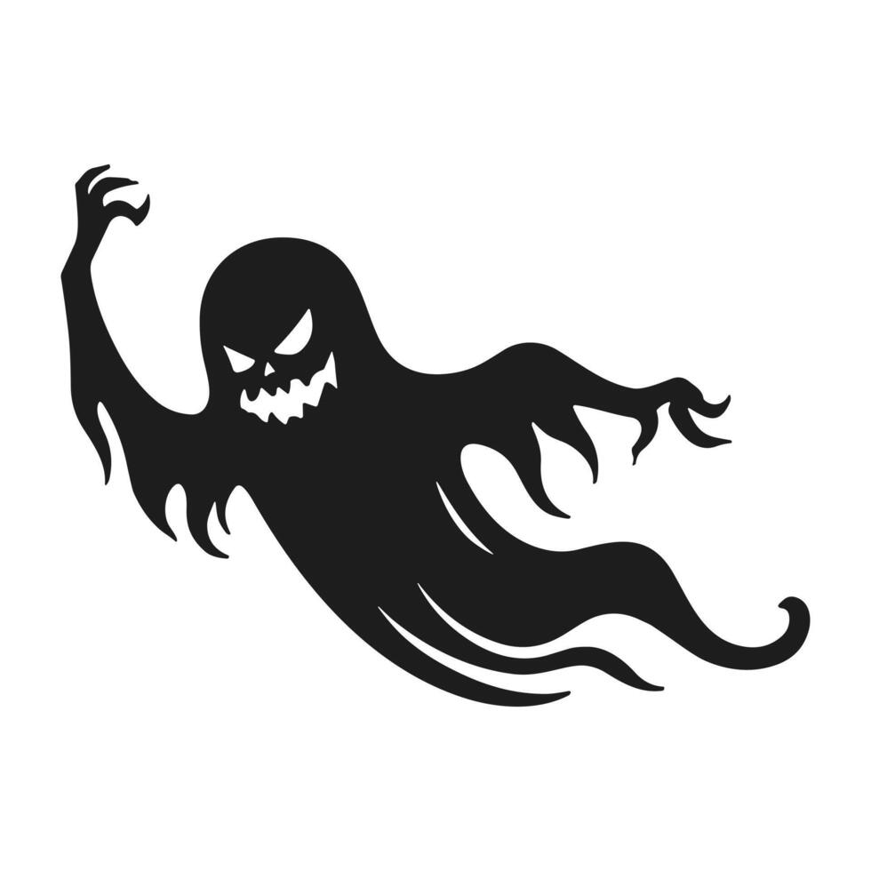 A Halloween ghost silhouette vector