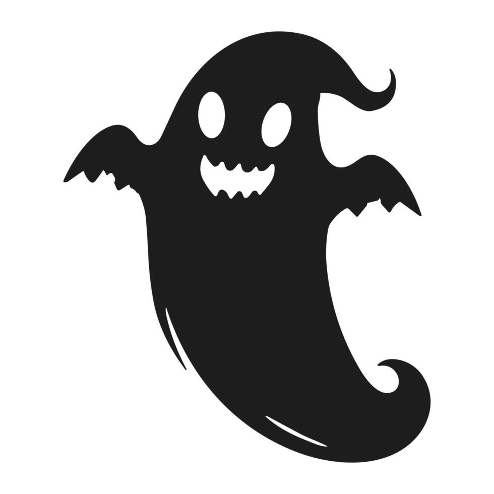 A Halloween ghost silhouette vector