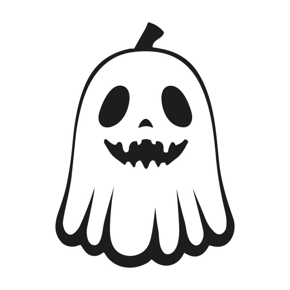 A Halloween ghost silhouette vector