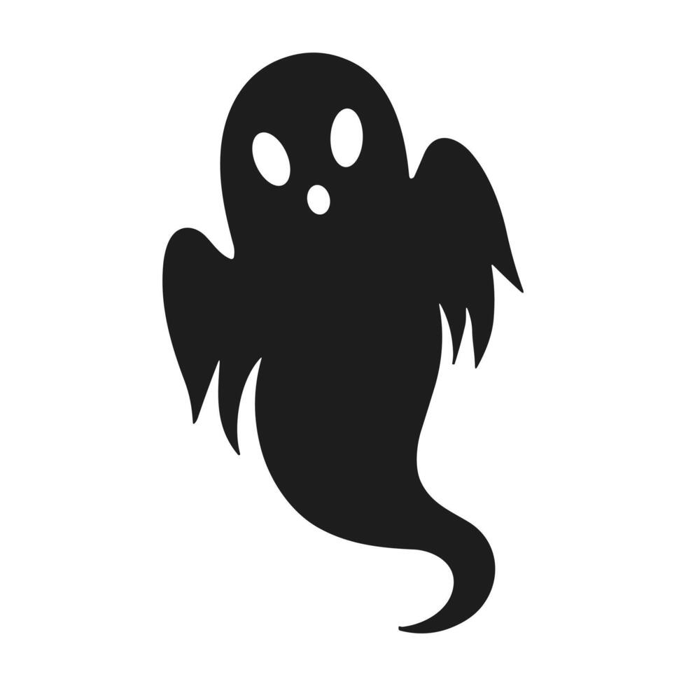 A Halloween ghost silhouette vector